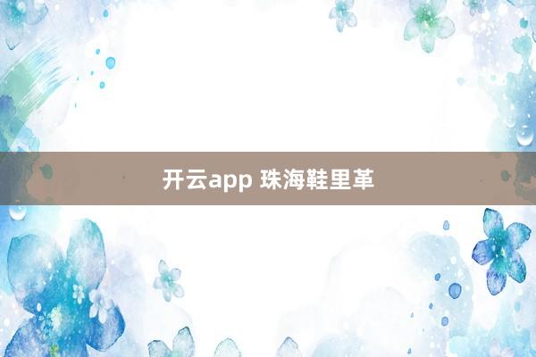 开云app 珠海鞋里革